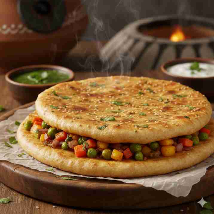 Jain Mix Veg Kulcha 